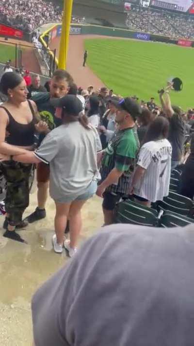 Fight breaks out during Chicago White Sox game