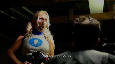 Caroline Elyssia Kicks a Man in the Balls a few times in Female Zombie Riot (2016)