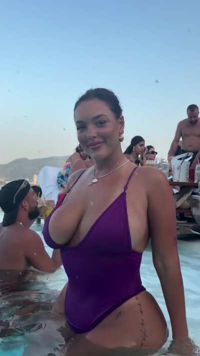 Having to readjust all the time when you swim in public.