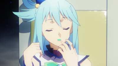 Aqua eats a mysterious chip