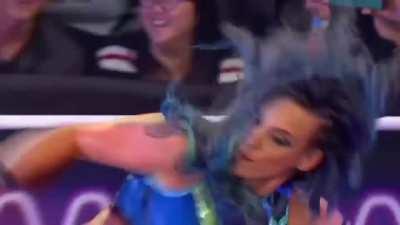 Glitch the Gamer and Leia Makoa fireman carry each other