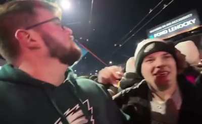 Idiot at Eagles Celebration