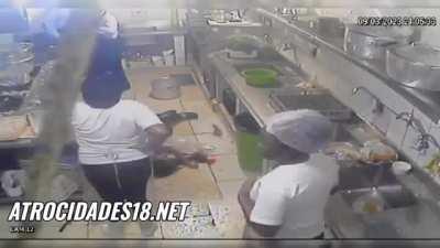 Woman dies on first day of job from exploding pressure cooker.