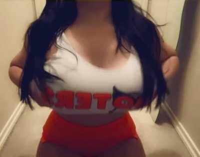 Do you ever see Asian Hooters girls with tits this size? 😏