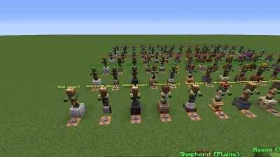 I created a villager cheat sheet to have a handy overview over all (zombie) villager variants, their workstations, and the NBT tags/commands to summon them. Useful for map creators