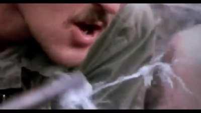 Soldiers in Viet using a .12 gauge shotgun as a pipe is certified badass