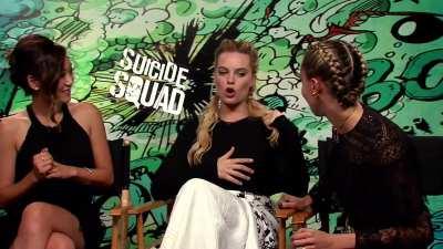 Cara Delevingne playing with Margot Robbie and Karen Fukuhara’s nipples