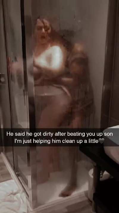 Don't worry about us honey,I'm just helping him clean up!