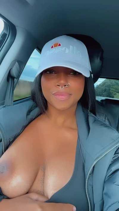 Sucking tits in the car??