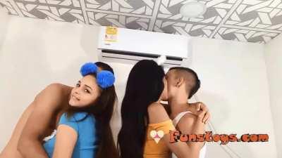 Young teens sex party live on Funstoys.com