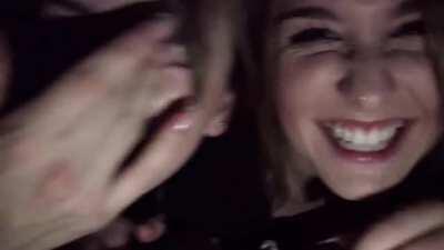 Two Girls Offering A Blowjob In A Cinema