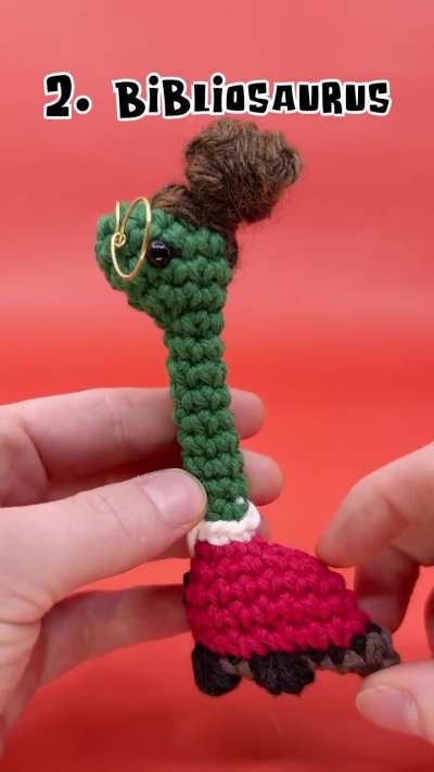 My favorite crocheted brontosaurus so far!