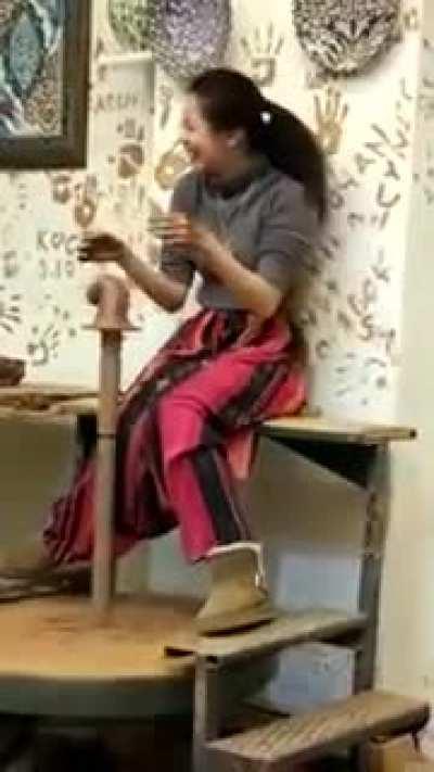 To make a clay sculpture