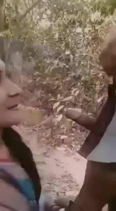 Bangladeshi GF blowjob till his BF cums in jungle[Full video link 👇]