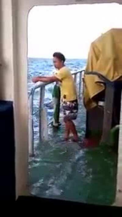 WCGW by drinking coffee on a boat