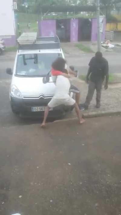 Man picks a fight with the wrong dude.