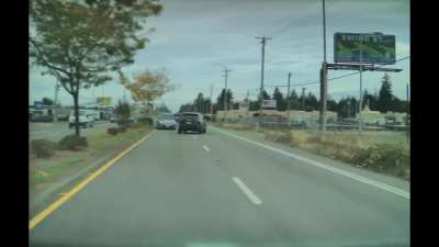 [oc] Car jumps median and nearly takes out two vehicles