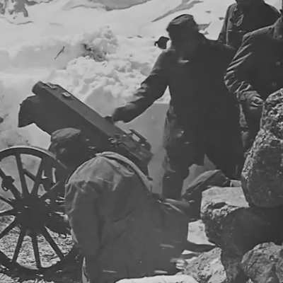 Gebirgsjäger 7.5cm le.GebIG 18 in action against Soviet positions in the Caucasus Mountains in circa late 1942