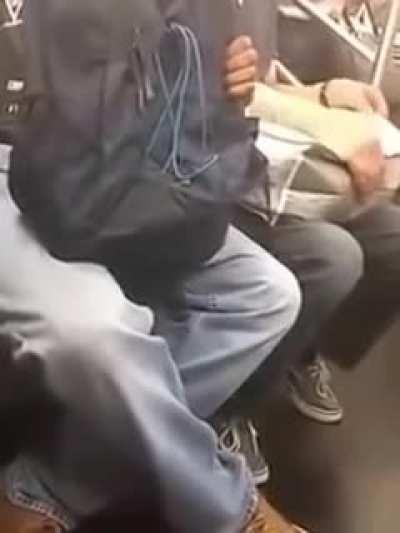 Dipshit masturbates on train and gets humiliated (OP - u/Pink0612152504 on PublicFreakOut)