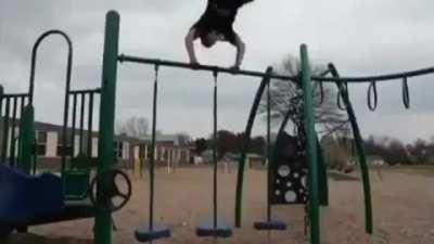 What could wrong swinging on the playground equipment? (R.I.P.)