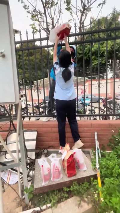 Students about to eat lunch