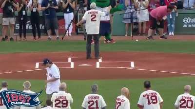 First pitch at Fenway park
