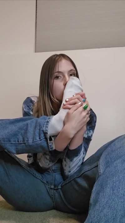 I just love how my foot feels against my face