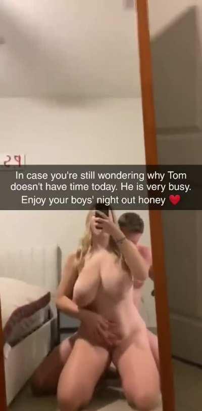 While you are at a guys' night out.