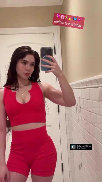 “Excited to run today” from IG