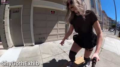 A long board and a short skirt!