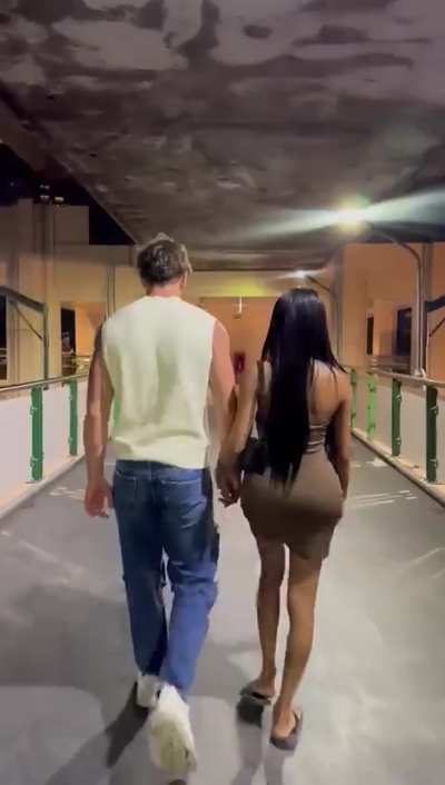 His Best Date - Ladyboy Mos Flashing Cock in Public