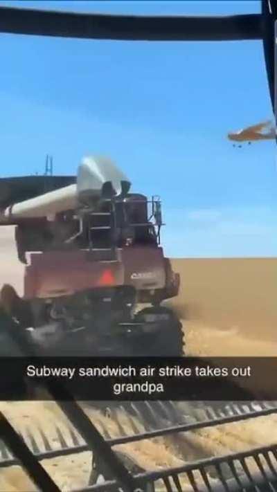 What could go wrong air dropping a subway sandwich to your gramps?