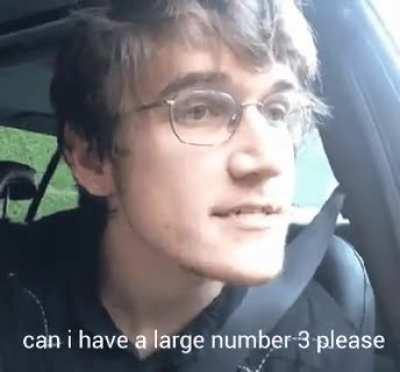 Can I have a large number 3 please