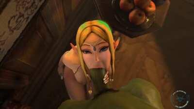Zelda sucking dick (Spoks)