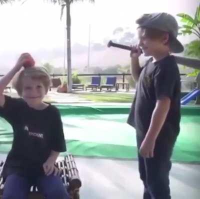 HMJB whilst I hit this apple off my brothers head