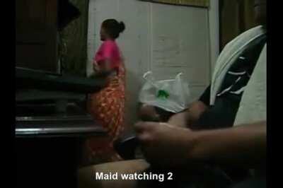 More of the desi maid flashing, She likes it too!