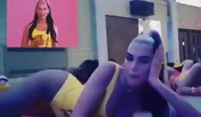 Dua Lipa in Physical music video 