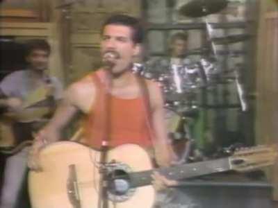 Queen performing Crazy Little Thing Called Love on SNL in 1982, it was the band’s final public performance in North America before the death of Freddie Mercury.