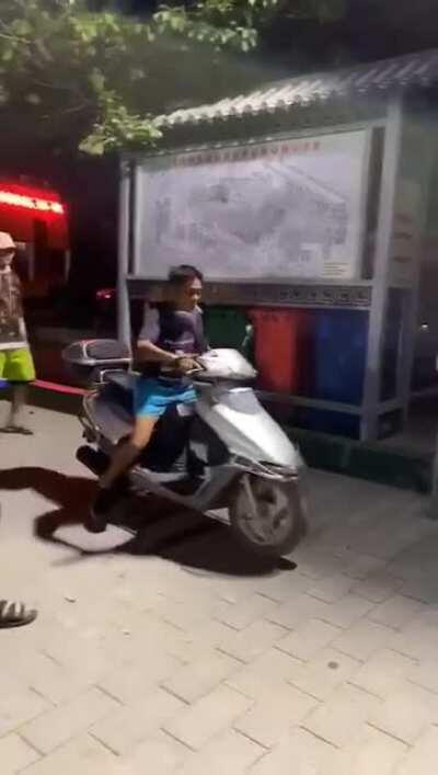 You try to drive up a ramp with a scooter, WCGW?