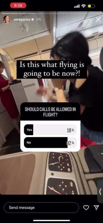 Help! This woman is talking on my flight!