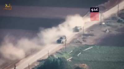 Footage shows rebel assault on Syrian Arab Army positions in the Khatab Hama countryside village, very brutal assault.