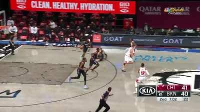 Blake diving on the floor for the loose ball