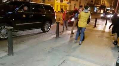 Conor McGregor drives past two drunk guys impersonating him