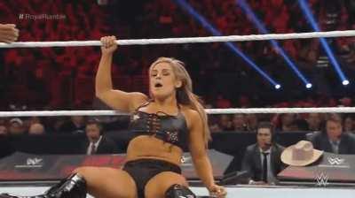 Natalya Helpless and Exhausted. (Royal Rumble 2015)