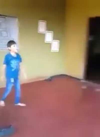 Why? Also that kid has got skills.