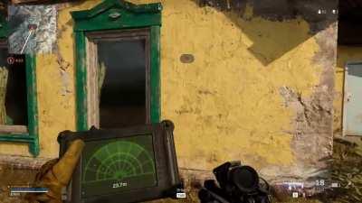 Threw a thermite at this player's head through a window I couldn't see through