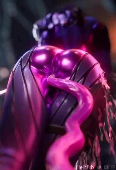 Widowmaker gets a surprise in the shower (Meltrib) [Overwatch]