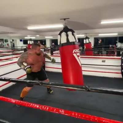 >1.5 years of full time boxing training ladies and gentlemen, Eddie Hall.