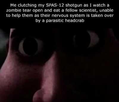 (He is in excruciating pain)