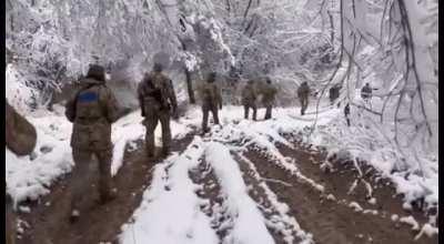 Ukrainian frontline. Winter has come. Our trip today.